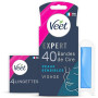 Veet EXPERT - 40 Bandes de Cire Froide Visage - Peaux Sensibles - Finition Parfaite - Epilation Longue Durée