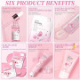 Sakura Ensemble de Soins de la Peau 18 Pièces, Coffrets de Soins pour la Peau, Coffret Beauté Ado Fille, Sakura Soin Adolescente