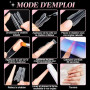Kiiwah 180 Pièces Popit Ongle Sandwich, 15 Tailles Polygel Ongle Sandwich Dual Nail Form Durable et Réutilisable Nail Double For