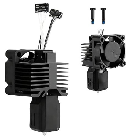 AURIVEE Kit Hotend complet en Acier Trempé Original pour P1P P1S, avec Ventilateur, Thermistor, Chauffage Céramique, Buse 0.4mm