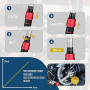VANPO Clé Dynamométrique 3/8'', 5-60NM Cle Dynamométrique Set avec Adaptateur 3/8"-1/4", Barre d'extension 125 mm pour Vélo et M