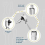VANPO Clé Dynamométrique 3/8'', 5-60NM Cle Dynamométrique Set avec Adaptateur 3/8"-1/4", Barre d'extension 125 mm pour Vélo et M