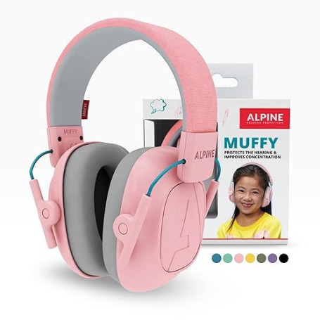 Alpine Muffy Casque Anti-Bruit: protection auditive pour enfants jusqu'à 16 ans - CE Certifié - Confortable et réglable - Prévie