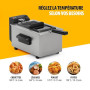 Tristar Friteuse à huile, 3L, Zone Froide, Thermostat réglable 190°C, Pièces lavables, Fenêtre, Rangement pour câble, Protection