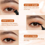 ALIIP Double-ended Eyeliner Stamp Pen Waterproof, Eye Liner Noir Haute Pigmentation Longue Tenue, Stylo Eyeliner Smudge Proof An