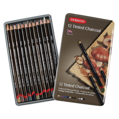 Derwent Crayons de couleur fusain set de 12