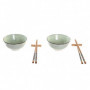Set de sushi DKD Home Decor Vert Bleu ciel Bambou Grès Oriental (6 Pièces) 181,99 €