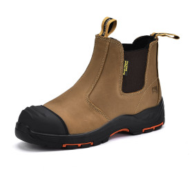 Bottes de travail S3 M-8025NB pour homme et femme, en cuir imperméable et respirant, semelles intérieures légères et confortable