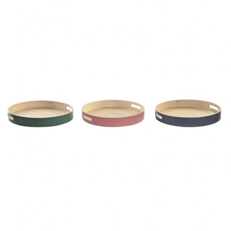 Plateau DKD Home Decor Bambou (38 x 38 x 5,5 cm) (3 Unités) 86,99 €