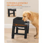 Feandrea Gamelle pour Chien Surélevée, avec Support, Ajustable en Hauteur et Inclinable, Support Gamelle, 2 Bols en Acier Inoxyd
