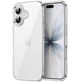 JETech Coque pour iPhone 17 6,3 Pouces, Étui Housse Anti-Jaunissement Antichoc Bumper, Arrière Transparente Anti-Rayures (Transp