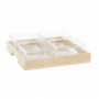Plateau apéritif DKD Home Decor Verre Naturel Bambou (21 x 21 x 6 cm) (280 ml) 38,99 €