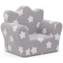 vidaXL Canapé pour Enfants, Siège avec Accoudoirs, Fauteuil avec Dossier pour Tout-Petits, Meuble de Chambre, Gris Clair avec Ét