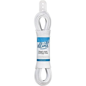 Elliott 10F00184 Noyau en Acier pour Corde à Linge, Blanc, 20 mètres