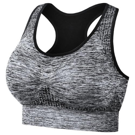 AUYAO Brassiere Sport Femme Maintien Fort, Soutien Gorge Anti Affaissement Bustier avec Rembourrage, Soutiens-Gorge de Sport Fem