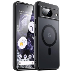 JETech Coque Magnétique pour Google Pixel 8 6,2 Pouces 2023, Compatible avec MagSafe, Étui Housse Antichoc à Dos Translucide Mat