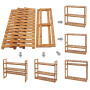 SONGMICS Étagère Salle de Bain Bambou, 3 Niveaux, Support pour Plantes, Réglable, sur Pieds ou à Suspendre, pour Salon, Salle à