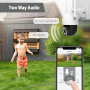 DEKCO 2K Camera Surveillance WiFi Extérieure, 360° PTZ Caméra Surveillance, Détection Mouvement, Vision Nocturne en Couleur, Ale