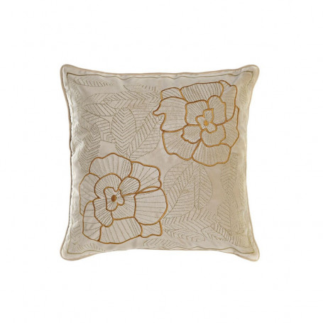 Coussin DKD Home Decor Doré Polyester Fleurs (45 x 10 x 45 cm) 128,99 €