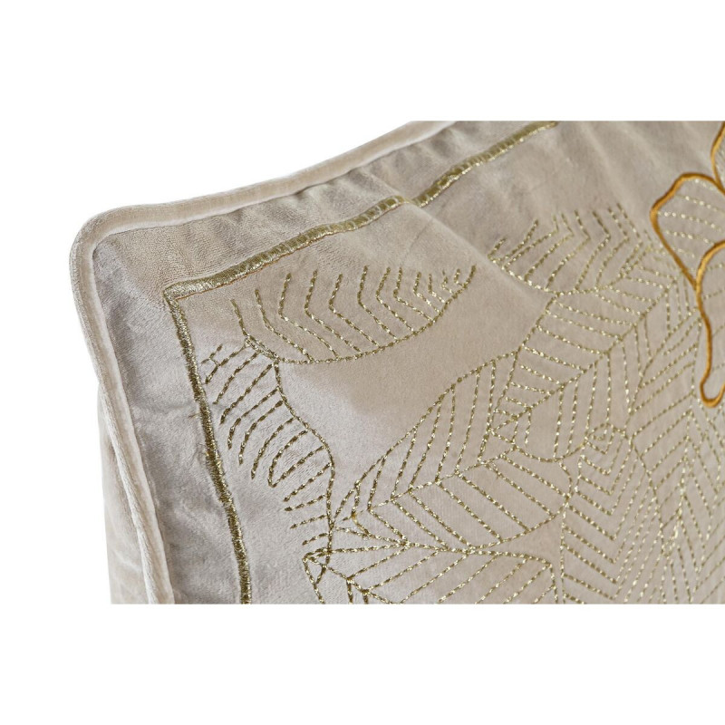 Image secondaire de Coussin DKD Home Decor Doré 45 x 10 x 45 cm Fleurs