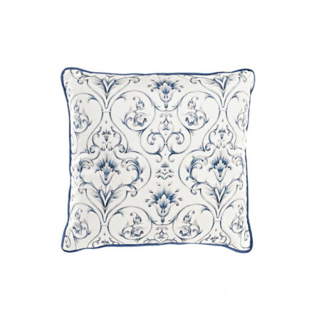 Coussin DKD Home Decor Bleu Polyester Blanc Fleurs (45 x 10 x 45 cm) 54,99 €