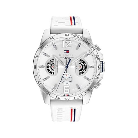 Tommy Hilfiger Montre Analogique Multifonction Quartz pour Hommes avec Bracelet en Silicone, en Acier Inoxydable ou en Cuir, sou