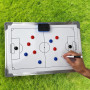 VELLUSTRA Tableau Tactique Football, Entraîneur Board, Magnétique Stratégie Panneau kit Entrainement Football avec Marqueur et G