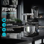 Fentic 6 en 1 Robot Pâtissier – 2000W - Av. Hachoir à Viande, Mixeur 1,5L, Cutter, Accessoires – Robot Cuisine Multifonctions Av