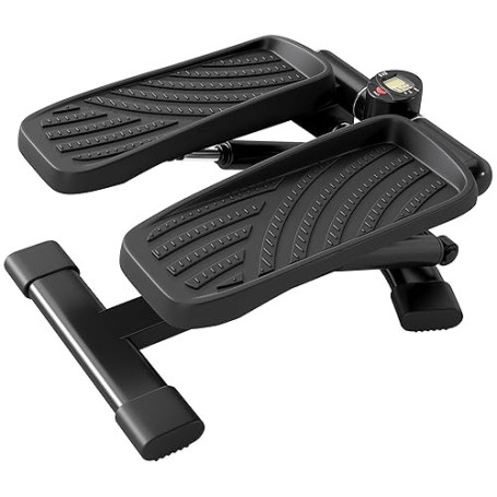 SPORTNOW Mini Stepper Fitness, Stepper Disque de Torsion de la Taille 2 en 1 pédales antidérapantes surdimensionnées, écran LCD,