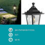 Eglo Lampe extérieure LATERNA 4, luminaire extérieur pour jardin, borne éclairage extérieur en fonte d'aluminium et verre, noir,