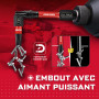 GEINXURN 51 Pièces Jeu d'embouts de Vissage Torx T7-T40 aux Chocs de 25/50/75/150 mm, Embout pour Tournevis en Acier S2 avec Por