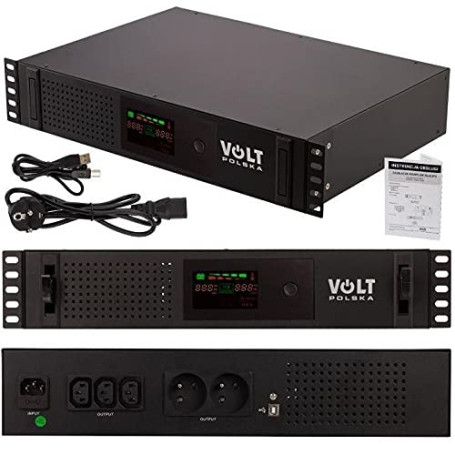 Alimentation sans coupure RACK UPS 1200VA 720W 19" 2U 2x7Ah