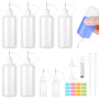 Amentalove 8 Pièces Flacon Pipette, 100ml 10ml Flacon Pipettes en Plastique Souple, Bouteille Plastique, Bouteille de Colle Vide