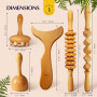 JARIS - Maderotherapie- Kit Professionnel Maderothérapie Corps | Abdomen et Cellulite | Kit Complet avec Instructions QR Écologi