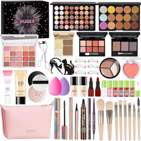 Coffret Maquillage Femme, Kit de Maquillage Complet, Coffret Cadeau Maquillage Ado Fille, Makeup Gift Set avec Ombres Paupière F
