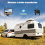 CAMECHO Caméra de Recul sans Fil IP68 Imperméable à la Vision de Nuit Caméra Grand Angle avec 7 Pouces HD Moniteur pour Tous Les