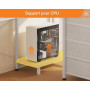 ODK Bureau d'angle avec 4 Tiroirs, 140x80cm Bureau en L avec Prise de Charge USB et Prise de Courant, Table Informatique Réversi