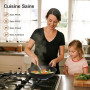 Batterie de Cuisine - Casserole et Poêle Induction de 11 Pièces Antiadhésives Tous Feux, Poêles 20/28 cm, Poêle Profonde 24 cm,