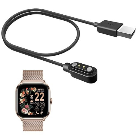 DKRCPFNT Compatible Pour Cable USB Compatible Pour Smartwatch Ice-Watch ICE smart 2.0 Montre connectée carrée 1,70 pouces (1 Pac
