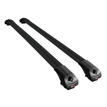 Compatible avec Renault Clio 3 Estate 2005-2012 ACE-1 Barres de Toit Railing Porte-Bagages de Voiture Noir Aluminium 2 Barres
