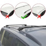 Compatible avec Renault Clio 3 Estate 2005-2012 ACE-1 Barres de Toit Railing Porte-Bagages de Voiture Noir Aluminium 2 Barres