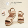 DREAM PAIRS Sandales Compensées Femme Confortables Respirantes Espadrilles Plateforme Sandales Femme Bride Cheville Réglable Cha