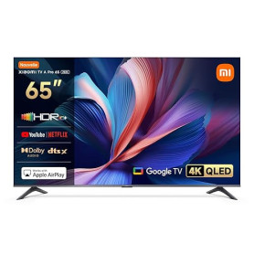 XIAOMI TV A Pro 65, 165 cm (65 Pouces), 4K UHD QLED, Smart TV, Google TV, Contrôle Vocal, HDR10+, Mode Game Boost 120Hz, MEMC, 2