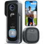 BOIFUN Sonnette sans Fil Exterieur Etanche, 2K, Grand Angle de 166°, Installation Facile, Détection Humaine par IA, Vision Noctu