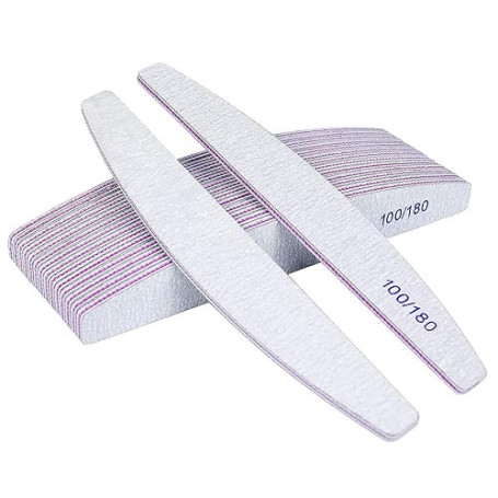 URAQT Lime à Ongles Professionnelle 16pcs, lime 100/180 Grain Lavable pour les ongles, Double Face - Salon de Coiffure, Animaux