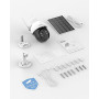 aosu 3K Caméra Surveillance WiFi Exterieure sans Fil, 5MP Camera Exterieur Solaire, 360° PTZ Suivi Automatique Détection IA Pers