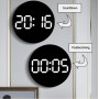Horloge murale numérique à écran LED de 10 pouces avec réglage automatique de la luminosité et télécommande pour l'horloge mural
