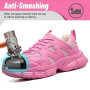 KOIFISH Chaussures de Sécurité Femme Légère Basket de Secruite Confortable Antidérapante Chaussures de Travail Embout Acier Resp