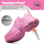 KOIFISH Chaussures de Sécurité Femme Légère Basket de Secruite Confortable Antidérapante Chaussures de Travail Embout Acier Resp