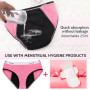 Rovtop Lot de 5 Culotte Menstruelle en Coton pour Fille Culotte Incontinence pour Enfants Adolescente Culotte Périodiques Lavabl